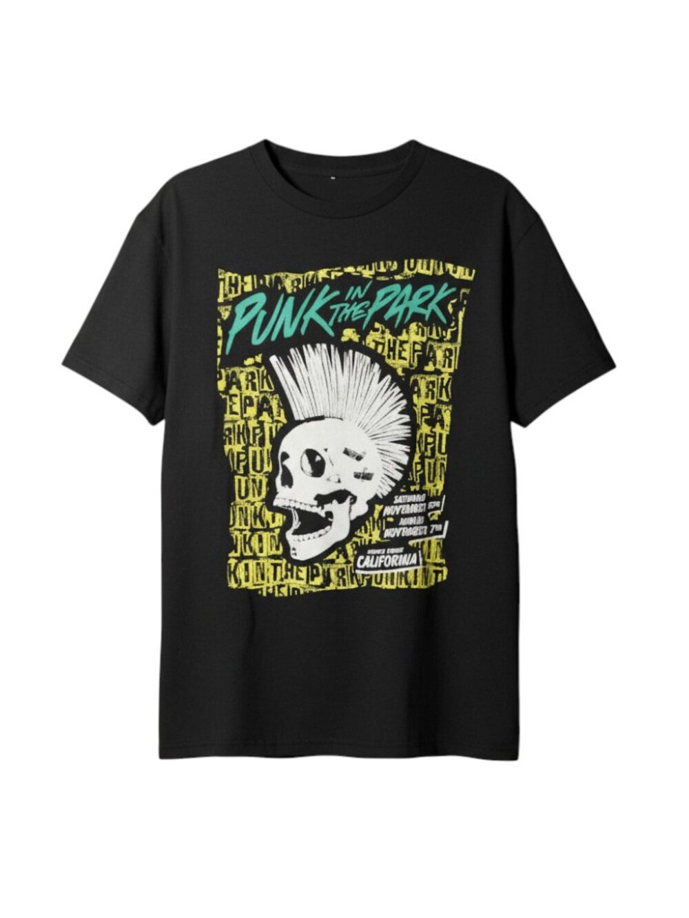 Punk in the Park Concert Orange County CA Black T-Shirt Sz M November 6-7, 2021